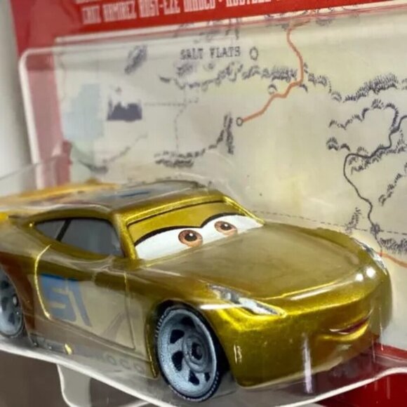 Disney Pixar Cars Cruz Ramirez Dinoco On The Road Gold Metal Series NIP - Picture 2 of 8